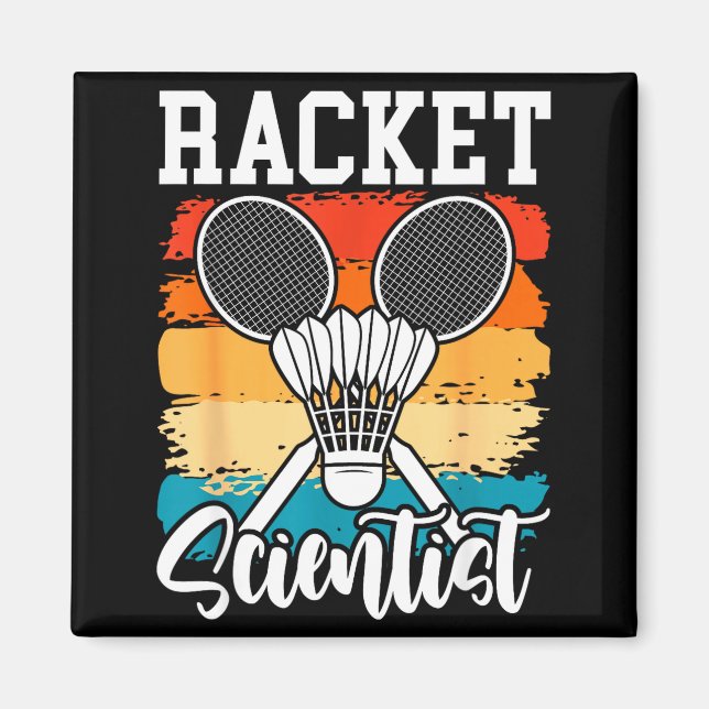 Aimant Scientifique de raquette - Joueur de badminton Ath (Devant)