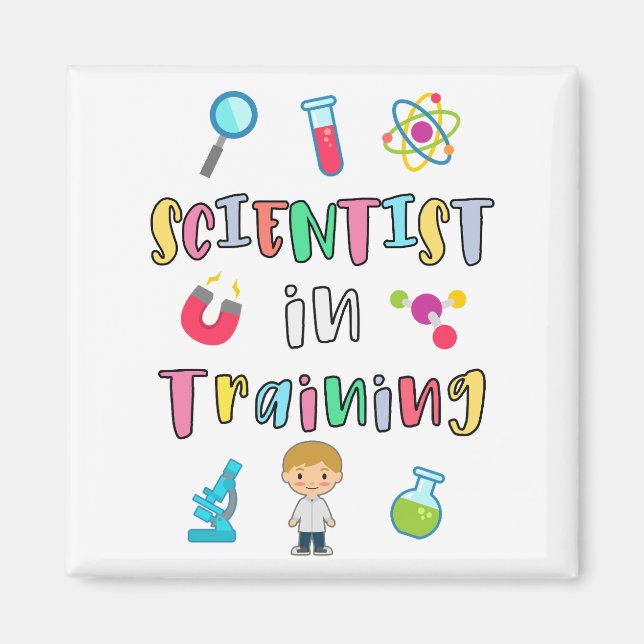 Aimant Scientifique en formation pour jeunes scientifique (Devant)