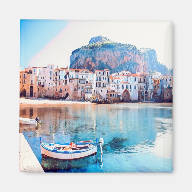 Aimant SCL002 CEFALÙ - Panorama - Sicile - Italie - Frigo (Devant)