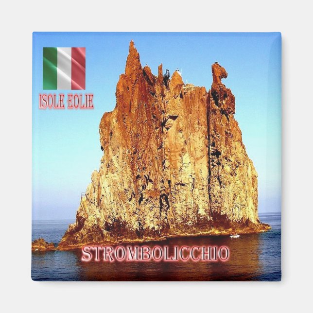 Aimant SCL037 STROMBOLI, Strombolicchio Sicile, Frigo (Devant)