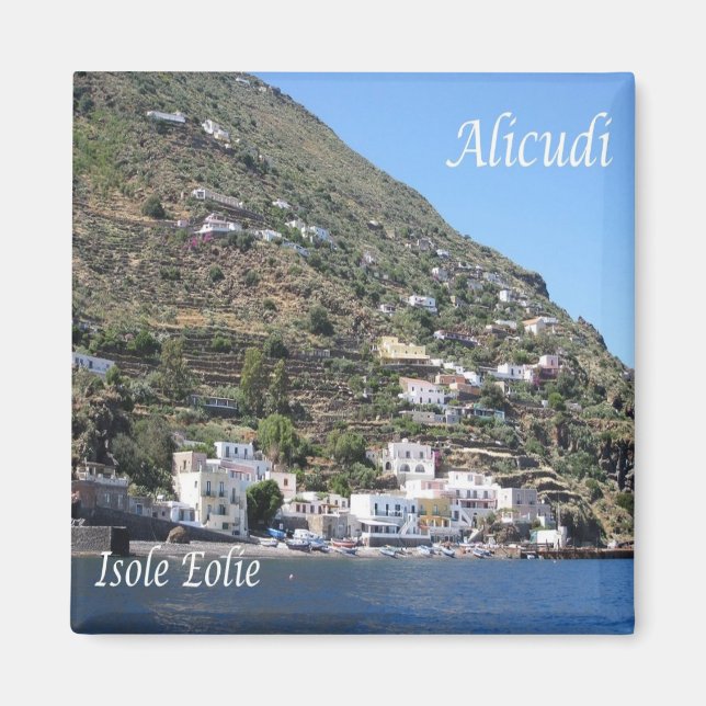 Aimant SCL051 ALICUDI, ÎLES ÉOLIENNES, Sicile, Réfrigérat (Devant)