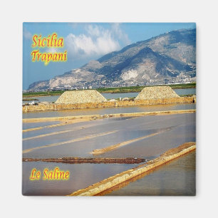 Aimant SCL058 TRAPANI - Le Saline - Sicile - Réfrigérateu