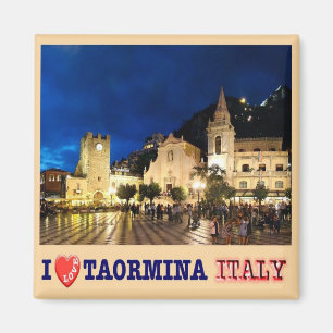 Aimant SCL060 TAORMINA par nuit - I Love - Fridge