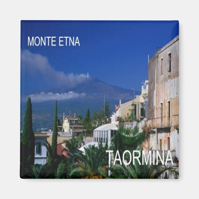 Aimant SCL069 TAORMINA, ETNA, Sicile, Frigo (Devant)