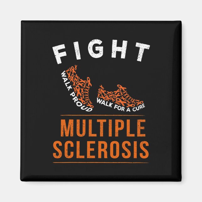 Aimant Sclérose en plaques Ms Awareness Warrior Ruban 1 (Devant)