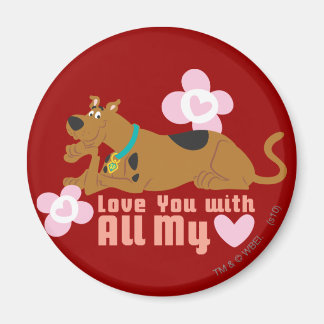 Aimant Scooby-Doo "Aimez-Vous De Tout Mon Coeur"