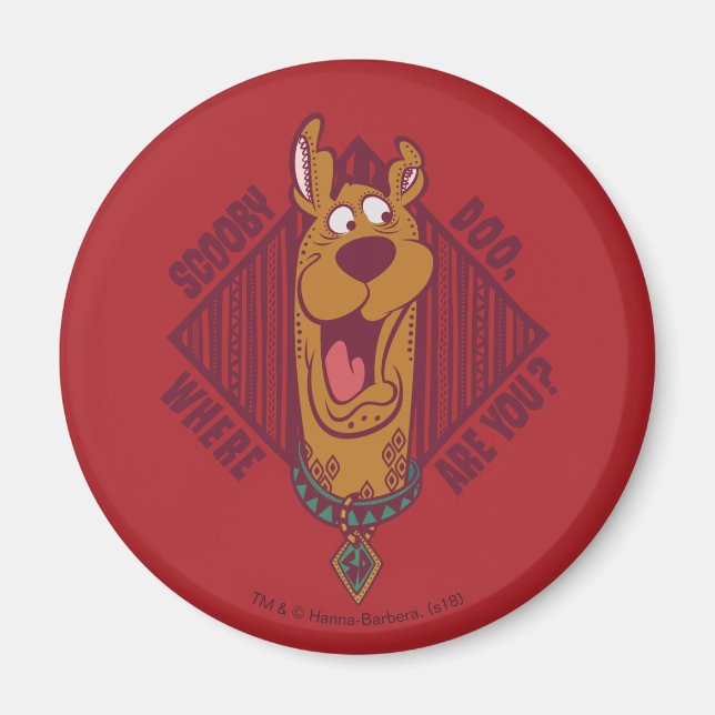Aimant Scooby-Doo Où Êtes-Vous Graphique Tribal (Devant)