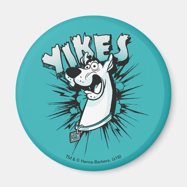 Aimant Scooby-Doo "Yikes !" Graphique demi-ton (Devant)