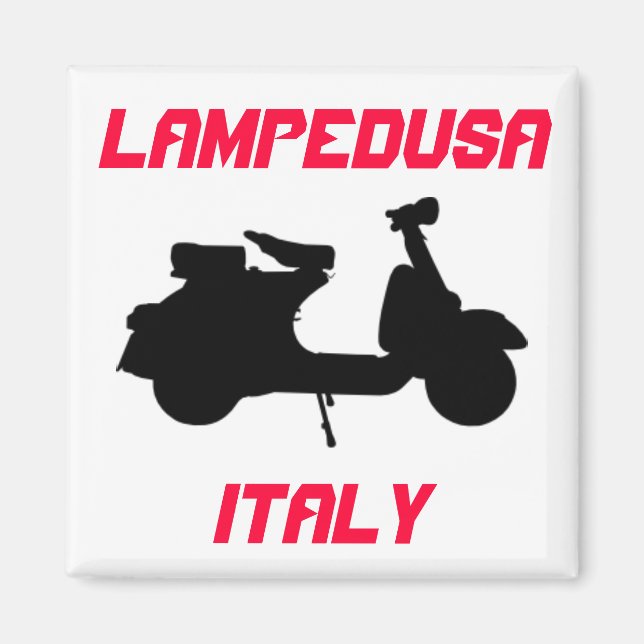 Aimant Scooter, Lampedusa, Italie (Devant)