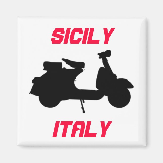 Aimant Scooter, Sicile, Italie (Devant)
