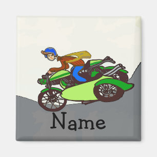 Aimant Scooter, sidecar, ajouter un nom