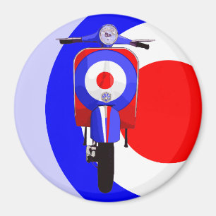 Aimant Scooter tiré sur demi de cible de mod
