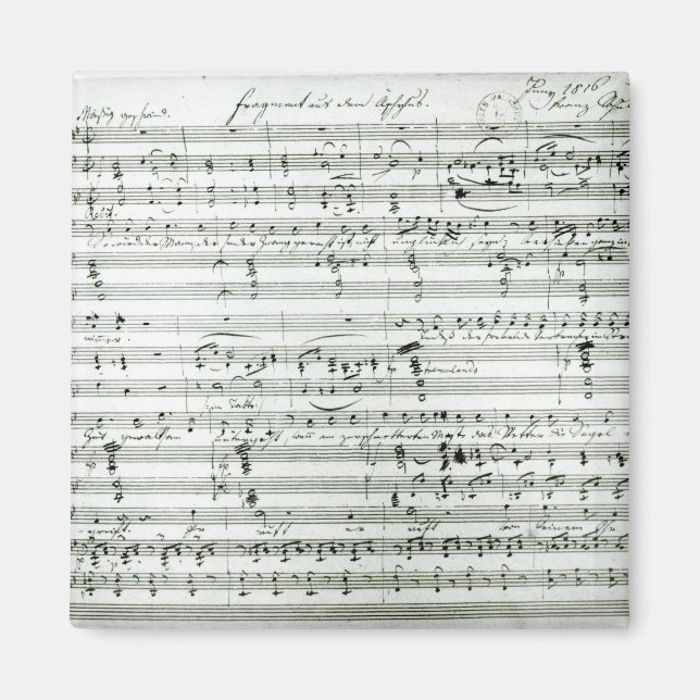 Aimant Score autographe de 'Fragment aus dem' (Devant)