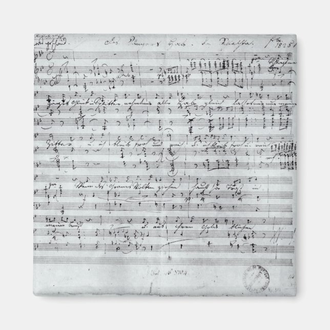 Aimant Score d'autographe pour le "Habe des Sangers" du l (Devant)