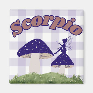 Aimant Scorpio Cottagecore Aesthétique Fairy Musroom Art