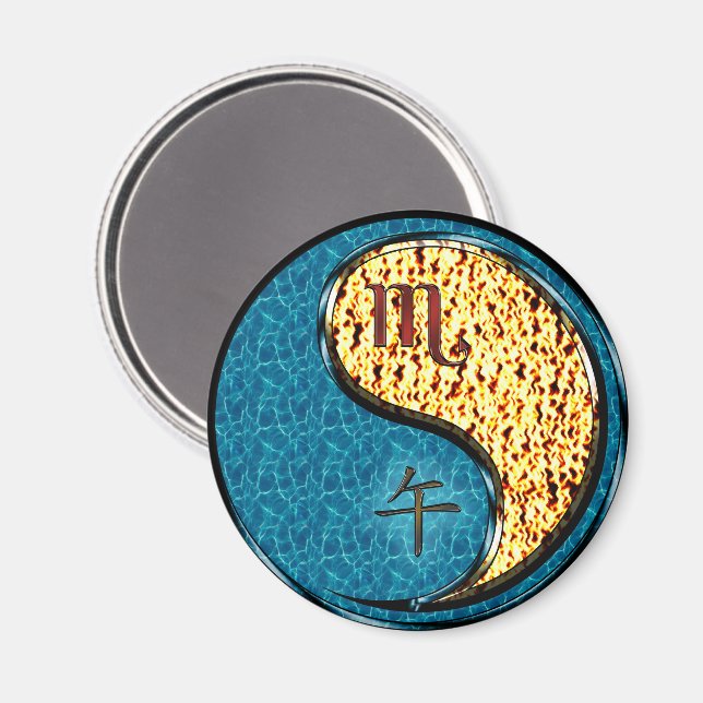 Aimant Scorpio & Fire Horse (Recto/Verso)