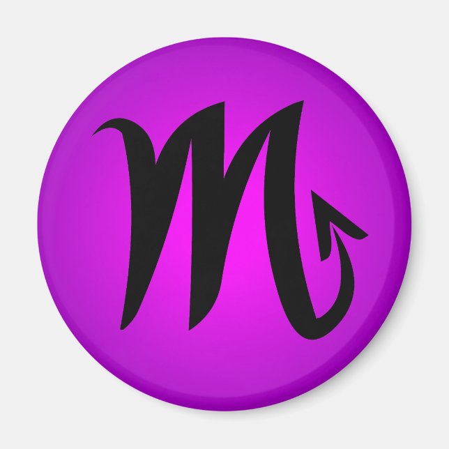 Aimant Scorpio Horoscope Signe Magenta Purple (Devant)