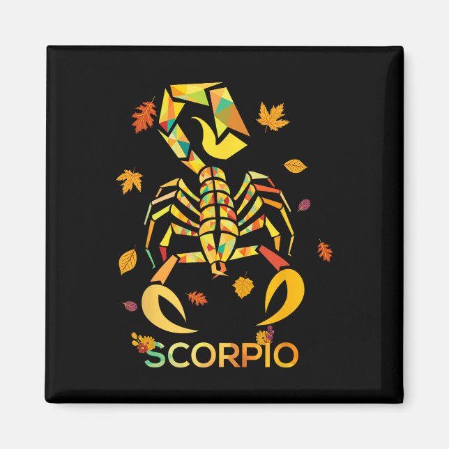 Aimant Scorpio Zodiac Fall Scorpion Anniversaire (Devant)
