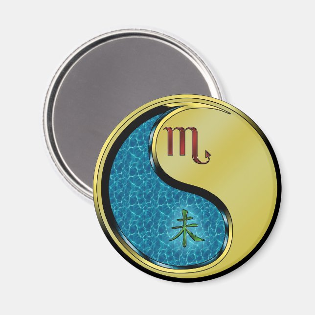 Aimant Scorpion & Chèvre Métal (Recto/Verso)