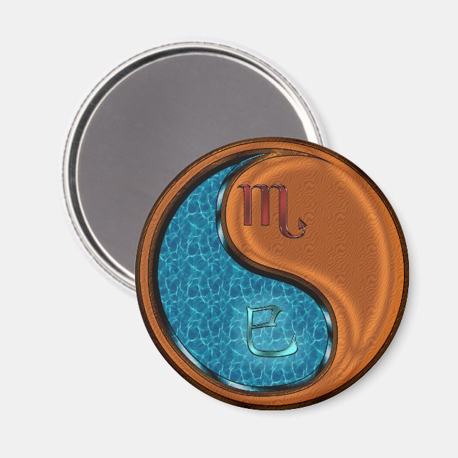Aimant Scorpion & Serpent de Bois (Recto/Verso)