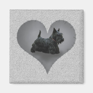 Aimant Scottie de coeur