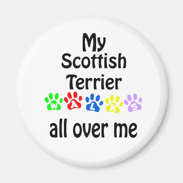 Aimant Scottish Terrier Walks Design (Devant)