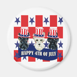 Aimant Scottish Terriers 4th of July