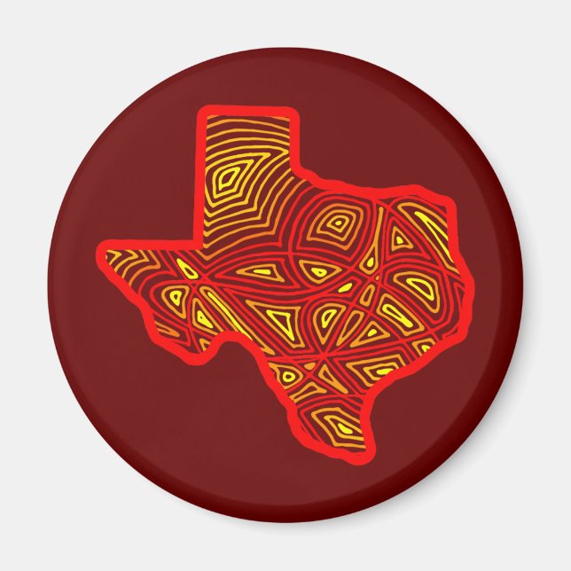 Aimant Scribble Texas (Devant)