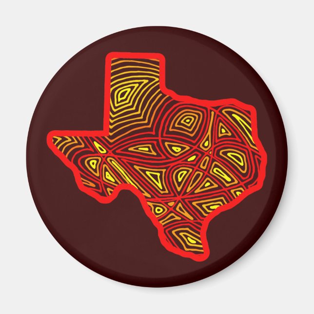 Aimant Scribbleprints Texas (Devant)