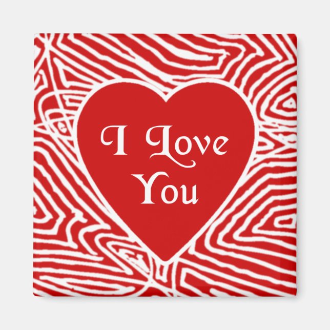 Aimant Scribblprint I Love You Heart (Devant)