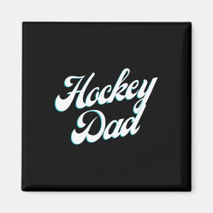 Aimant Script Glacé Hockey Papa Pour Pères Fiers Au Bord