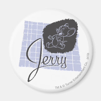 Aimant Script noir et bleu Jerry