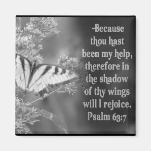 AIMANT SCRIPTURE PSALM 63:7 W/ BOUTEILLES
