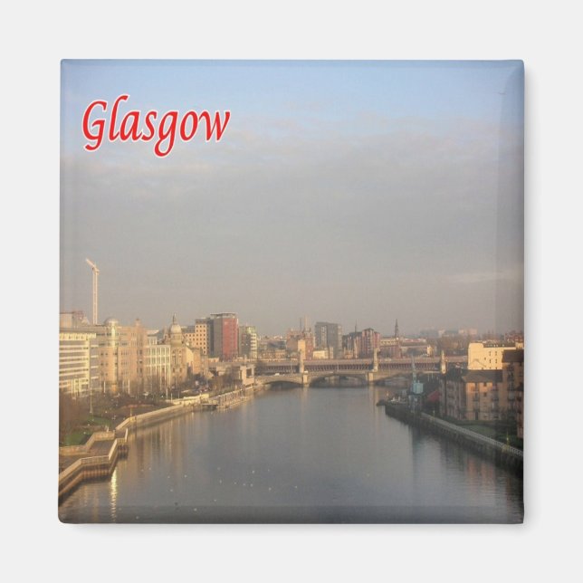 Aimant SCT017 GLASGOW Skyline, Écosse, Réfrigérateur (Devant)