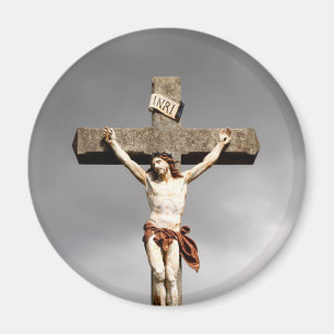 Aimant sculpture de crucifixion Jésus Christ