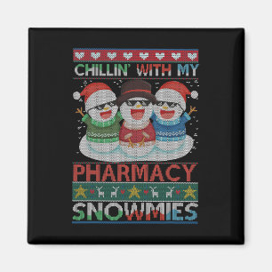 Aimant Se détendre avec mes Snowmies Pharmacie Technicien