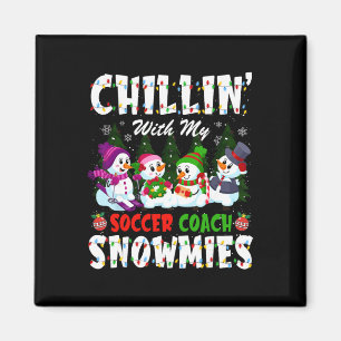 Aimant Se détendre avec mon entraîneur de football Snowmi