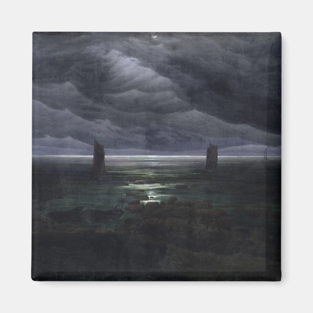 Aimant Sea Shore in Moonlight, 1835-36 (Devant)