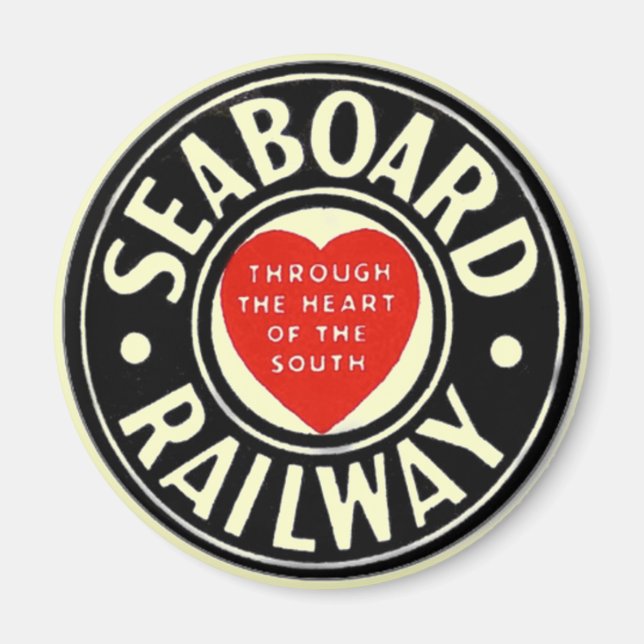 Aimant Seaboard Air Line Railway Heart Logo (Devant)