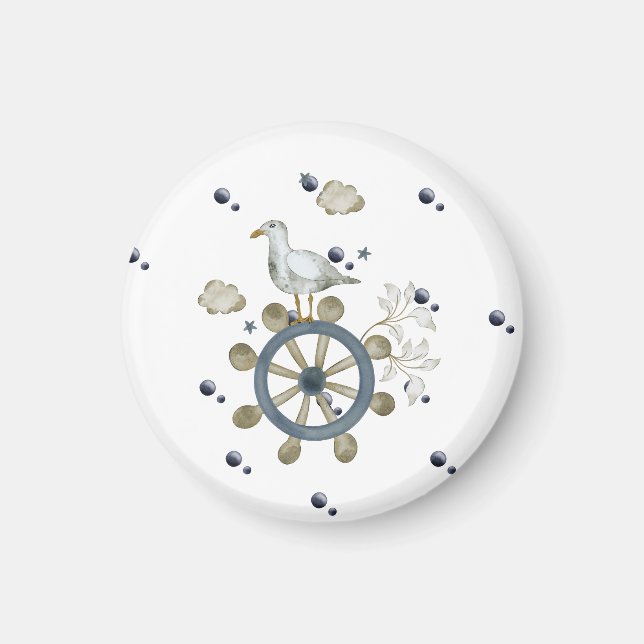 Aimant Seagull Frappe Un Voyage (Devant)