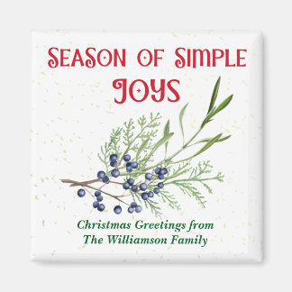 Aimant Season of Simple Joys Blue Juniper Christmas