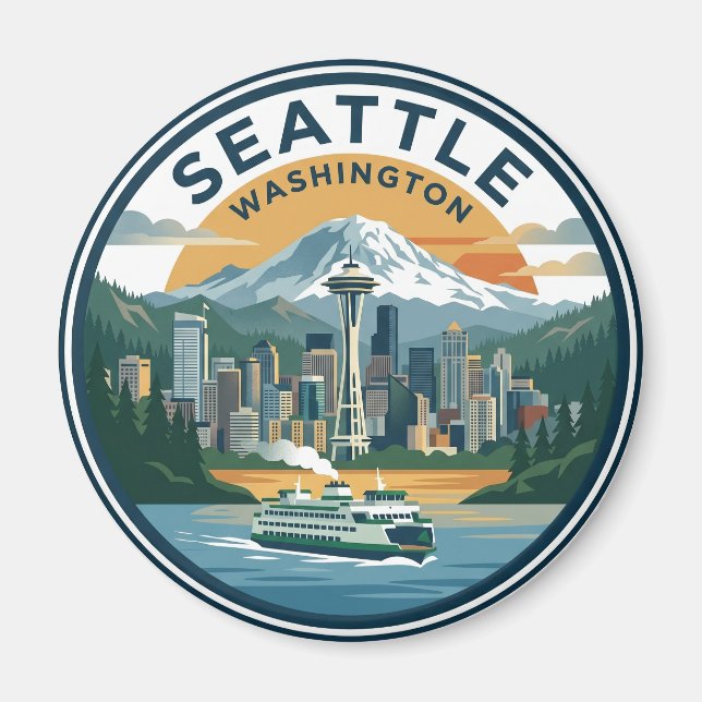 Aimant Seattle États-Unis (Devant)