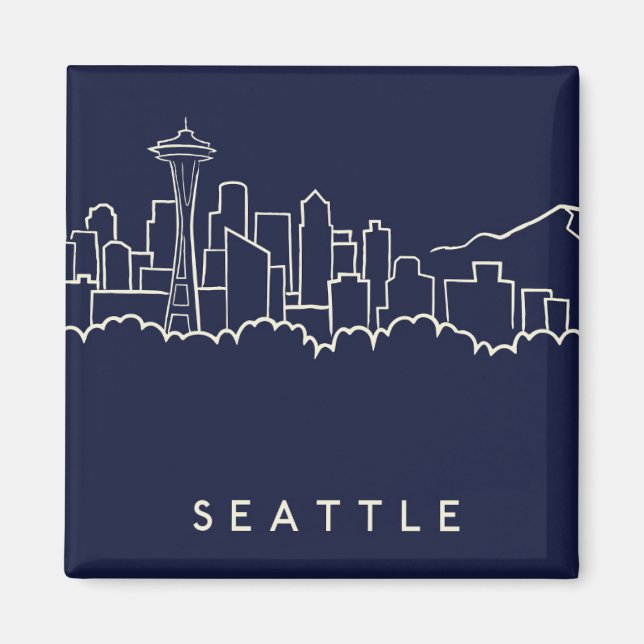 Aimant Seattle Skyline (Devant)