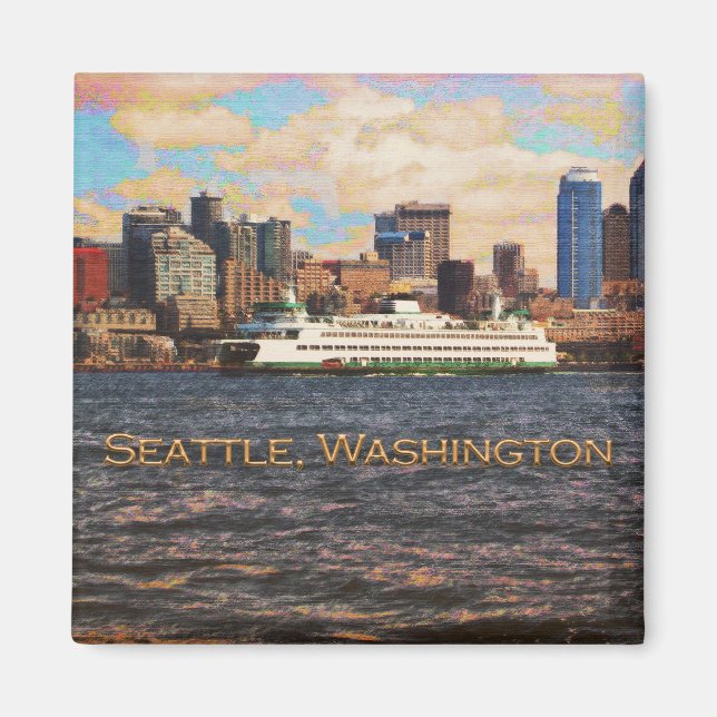 Aimant Seattle Skyline (Devant)