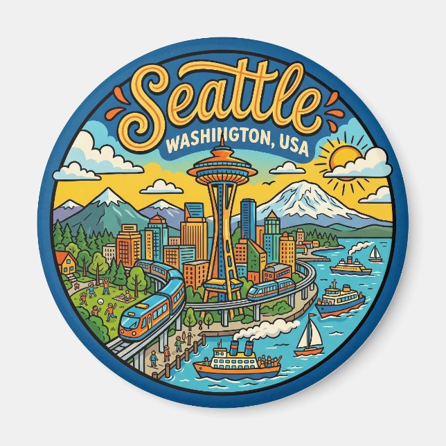 Aimant Seattle Washington (Devant)
