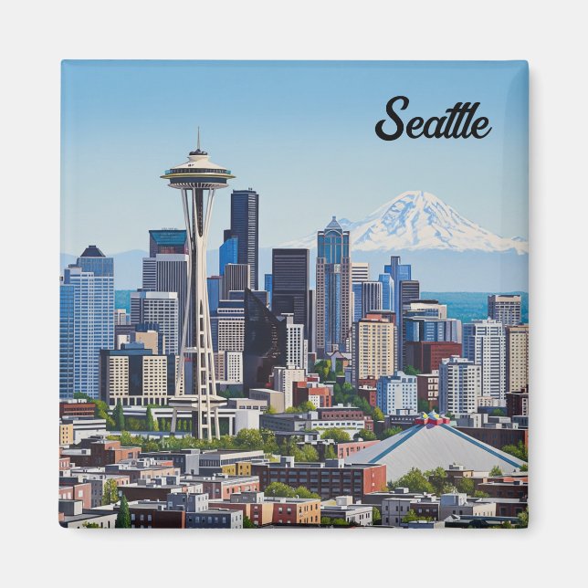 Aimant Seattle Washington Mt Rainier (Devant)