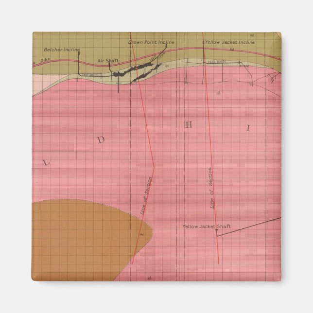 Aimant Section horizontale du Lode Comstock Sud (Devant)