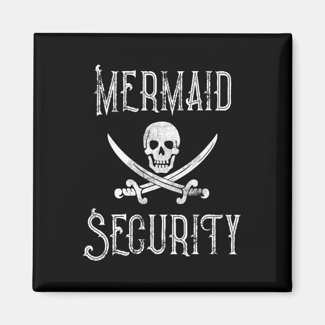 Aimant Sécurité vintage des sirènes de pirates (Devant)
