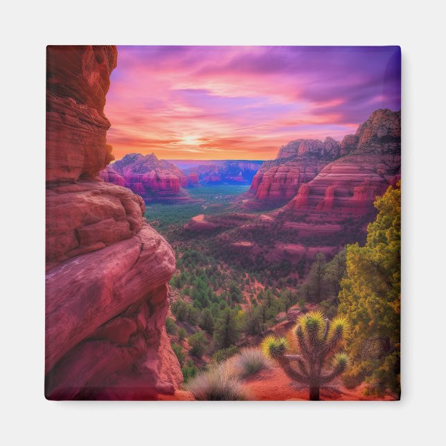 Aimant Sedona Arizona Red Rocks Nature Beau coucher de so (Devant)