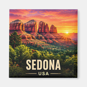 Aimant Sedona Arizona USA Rocher Rouge Coucher de soleil